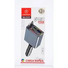 Carregador Veicular Kapbom KA-C219 48W Turbo QC3.0 RGB + Voltímetro