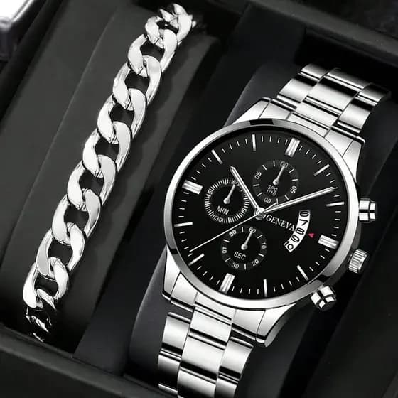 Moda masculina relógio de luxo calendário quartzo relógio de pulso relógios de negócios homem relógio masculino pulseira