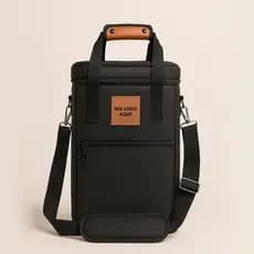 Wine Bag Bolsa Personalizada de Vinho Porta 4 Garrafas Taças Não Vaza Térmica Alça de Ombro Luxo