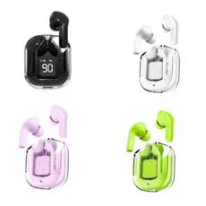Fone De Ouvido Sem Fio Bluetooth 5.3 Ruído HiFi Stereo Digital Display Transparente Caixa Esportiva