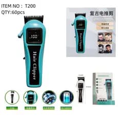 Máquina De Cortar Cabelo e Barba Profissional Portátil Com Display T200