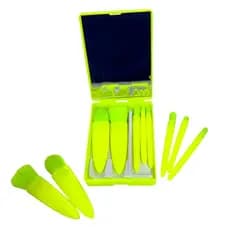 Espojinho verde  Com 5 Pinceis e Espelho Portátil (Verde )