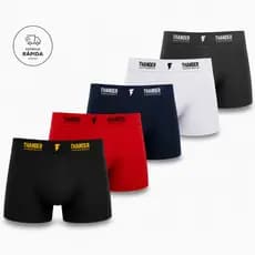 Kit 3 Cuecas Boxer Thander de Microfibra Lisa Adulto