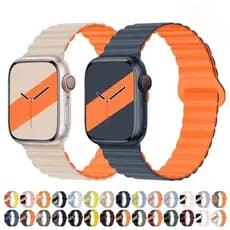 Pulseira tipo Apple Watch Magnética de Silicone Band 38mm 40mm 41mm 42mm 44mm 45mm/IWatch série 8 7 6 SE9
