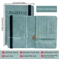 Porta Passaporte Couro com Proteção RFID – Carteira de Viagem e Porta Documentos
