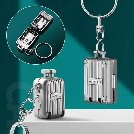 Chaveiro de bagagem requintado dobrável cortador de unhas de Aço inoxidável rotativo mala aparador de manicure