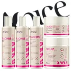 Kit Apice 5 Itens Cachos Linha Completa Apse - Creme, Shampoo, Gelatina, Cond e Máscara