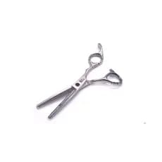 Tesoura Profissional UMI - 6 Polegadas, Desbaste Invertido, Cromada para Barbeiro Cortar Cabelo