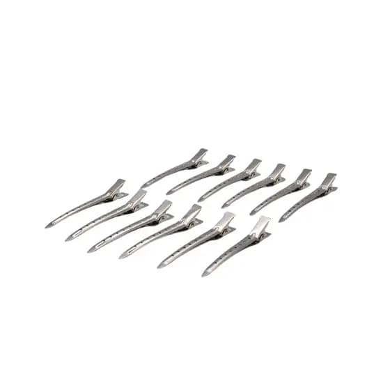 Conjunto com 12 Presilhas de Alumínio Metal para Cabelo e Penteado