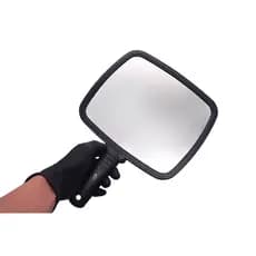 Espelho Preto de Mão UMI – Reflexo Nítido e Precisão, Ideal para Uso Profissional e Pessoal 23x19cm