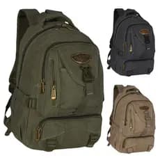 MOCHILA EM LONA PRETA ORIGINAL KVN REFORÇADA MASCULINA UNISSEX TRABALHO ESCOLA FACULDADE