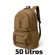 Mochila De Lona knv  Passeio Grande Capacidade 50L Resistente e Reforçada Unissex