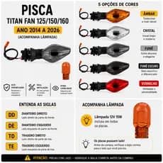 Pisca Titan Fan 125/150/160 Ano 2014 Adiante C/Lâmpada