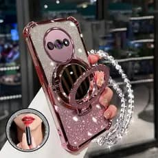 Capa Para Redmi A3 , airbag De Quatro Cantos , material anti-Queda , Espelho De Maquiagem , Suporte Telefone , Função Co