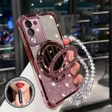 Capa Para vivo Y29 4G , airbag De Quatro Cantos , material anti-Queda , Espelho De Maquiagem , Suporte Telefone , Função
