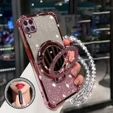 Capa Para Samsung A12 A22 4G M12 M22 M32 airbag De Quatro Cantos material anti-Queda Espelho De Maquiagem Função De Supo
