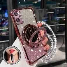 Capa Para Realme 9i , airbag De Quatro Cantos , material anti-Queda , Espelho De Maquiagem , Suporte Telefone , Função C