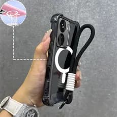 Capa Para vivo Y16 material anti-Queda Importado Com Função De Carregamento Sem Fio Macia Celular Vem Corda Grátis