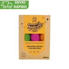 Pano Mágico Microfibra Ákora ORIGINAL Uso Geral Kit Completo Limpeza Profissional - Envio Rápido