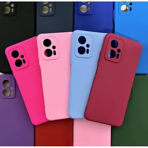 Capa Case Capinha Silicone Colorida Resistente Aveludado e Capa Transparente Xiaomi POCO X4 GT