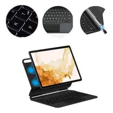 Para Samsung S7+/S8+/S9+FE Smart Back Adsorção Magnética Sem Fio Bluetooth Magic Control ABNT2 Teclado Tablet Capa