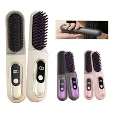 Mini Escova Elétrica Alisar Cabelo Alisadora Modeladora,ajuste de temperatura de 3 velocidades,rizador de cabello,tenaza
