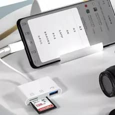 Adaptador Conversor OTG conexão USB Tipo-C e Leitor de Cartão Kapbom