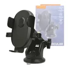 Suporte Veicular universal para Celular Giro 360 com Trava e Ventosa de Fixação