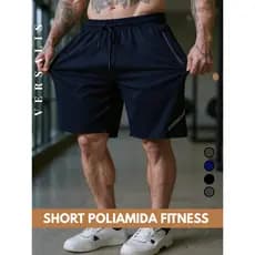 Shorts Bermuda tactel Elastano Masculino Dry Fit Tecido Gelado Poliamida Plus Size Uso Casual Lazer Academia Exercicio