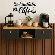 Aparador Cantinho Do Café Suspenso Moderno 2 Portas Modelo Vegas Retro Varias Cores