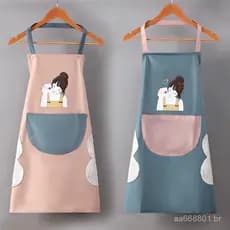 Avental Doméstico para Cozinha, Lavável, Impermeável, Resistente a Óleo, Avental de Cintura Adulto Moderno, Roupa de Tra