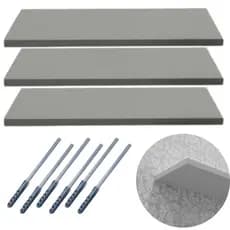 Kit 3 Prateleira Mdf 100x20 Suporte Invisível Na Cor Cinza
