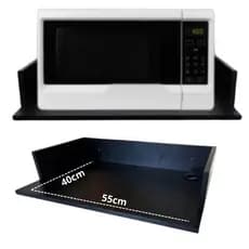 Prateleira Suporte Para Microondas Preto Forno Airfryer Impressora Nicho MDF Apoio