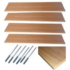 Kit 4 Prateleira Mdf 100x20 Suporte Invisível Na Cor Freijó
