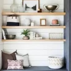 Kit 3 Prateleiras MDF Nogueira 100x20 Suporte Invisível Luxo Remessa Imediata