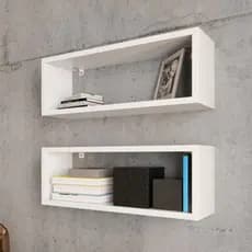 Kit 02 Nichos Decoração Sala Quarto Escritório Tóquio Branco