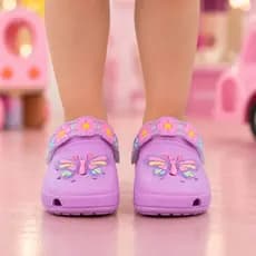 Papete Infantil Menina Leve Macia Confortável Sandália Feminina Unicórnio Borboleta Envio Rápido