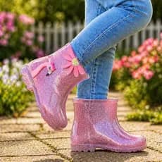 Galocha Infantil Menina Bota  Feminina Criança Leve Confortável Macia
