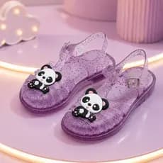 Sandália Infantil Feminina com Gliter – Confortável Molinha Macia Papete Menina Brilho