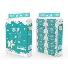 Papel higiênico composto branco, 10 pacotes, 1000 folhas, flexível e molhável em água