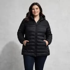 Jaqueta Puffer Bobojaco Feminina Plus Size Grande Impermeável Peluciada Capuz Removivel