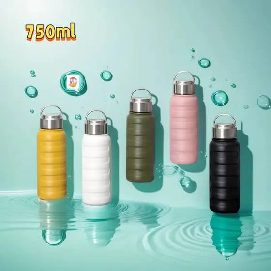 Garrafa Térmica A Vácuo c/Alça 750ML Portátil/304 Aço Inoxidável Camada Dupla Alta capacidade