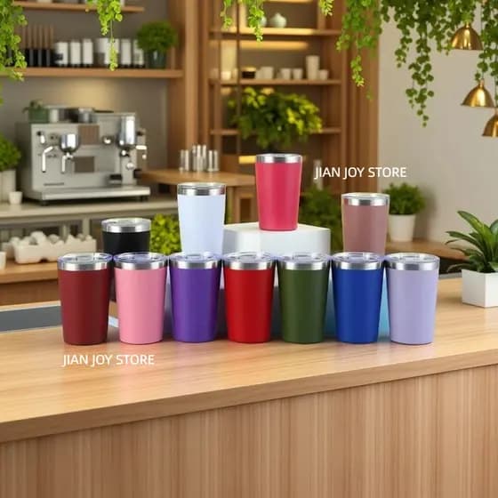 Copo térmico cerveja  Leite  café  Aço Inox com tampa 360Ml （Excelente qualidade）