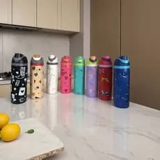 Garrafa Térmica De 800ml Com Estampa No Corpo Para Esportes E Condicionamento Físico Ao Ar Livre