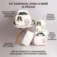 Kit Bolsa Maternidade 4 Peças Impermeável Baby Completo Mala Mochila Menina Menino