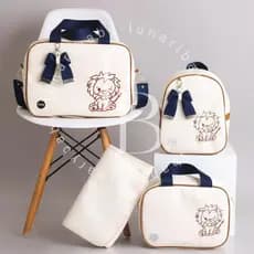 Kit Maternidade Bolsa 4 Peças Impermeável Completo Baby Menina Menino com Trocador