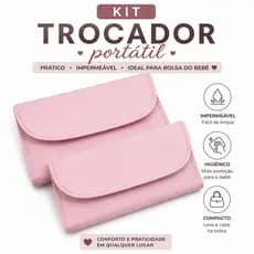 kit de 2 trocadores de Fralda Portátil Impermeável e acolchoado
