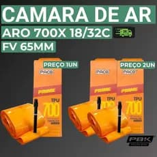 Câmara de Ar TPU 700X18/32C 700X23 Camara TPU Ultra Leve Resistente Válvula FV 65mm Linha Pime Paco