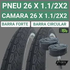 Pneu de Bicicleta Aro 26 Par de Pneu 26 1 1/2 Barra Forte Barra Circular Levorin Vereda