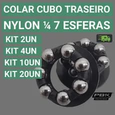 Colar Para Cubo Traseiro Colar de Nylon 1/4 7 Esferas de Aço Colar Esferas C/ Protetor Cubo Traseiro